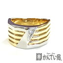 U【中古】【K18 Pt900】ダイヤモンドリング 約20号 D0.05ct 約12.4g コンビ 金 プラチナ ゴールド ダイヤモンド リング【大特価価格】【...