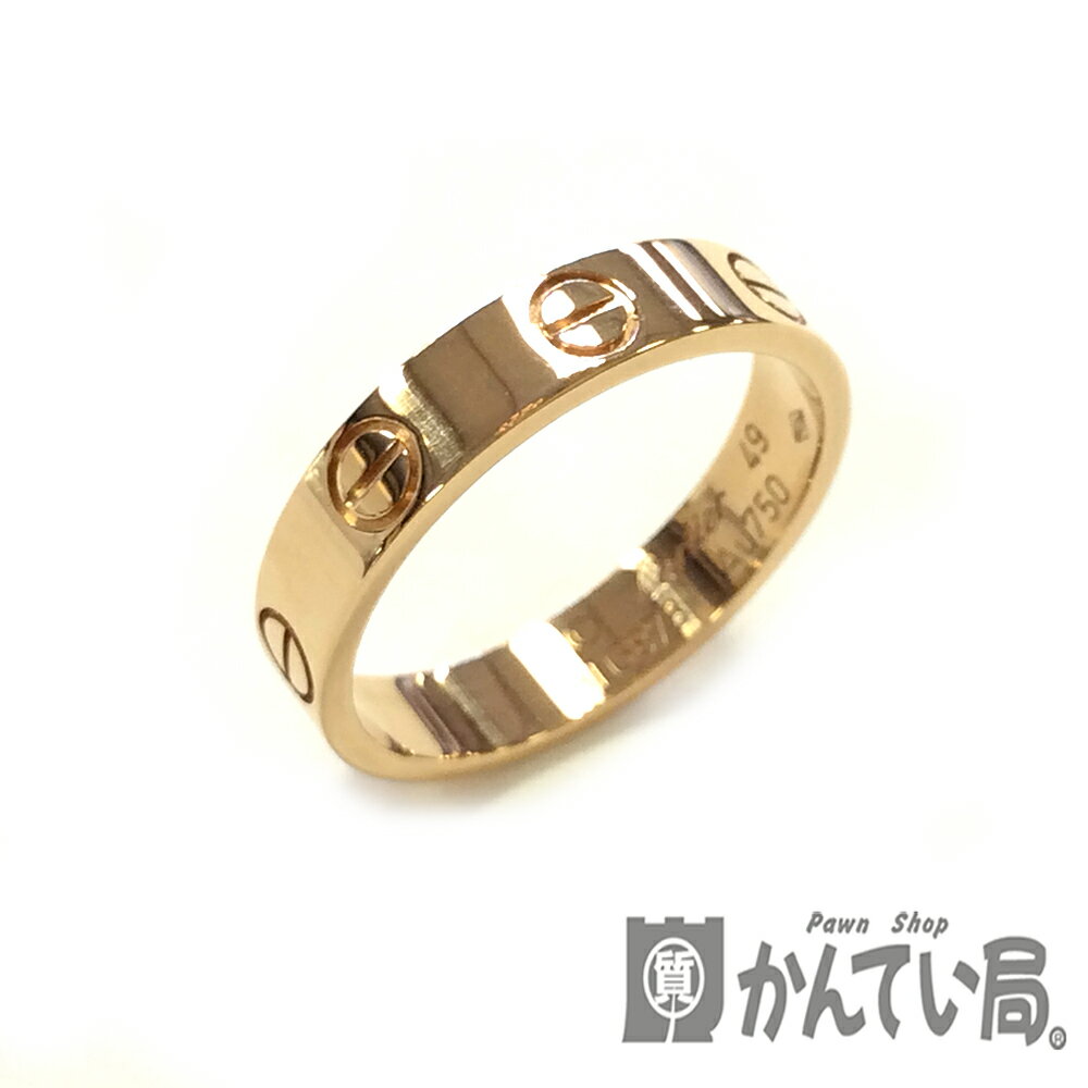 U【中古】Cartier【カルティエ】ミニラブリング K18PG ピンクゴールド 約9号 49 ウエディング リング 仕上済 箱 外箱 ギャラ 美品【かんてい局宇都宮店】31034070315-1u-r