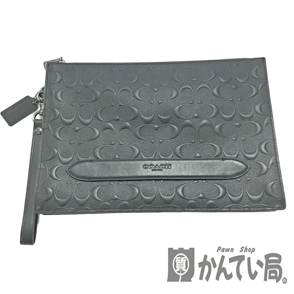 U【中古】【COACH】セカンドバッグ F75914 レザー ブラック系 ストラクチャード 人気 美品【コーチ】【大特価価格】【かんてい局宇都宮店】31013369315-5u-f