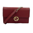 K GUCCI インターンシップGチェーンウォレット 本体のみ 送料込 レザー レッド 510314 シンプル 財布 お買い得 お手頃価格 特別価格 普段使い ...