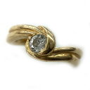 K ダイヤリング K18 約4.6g 約8号 0.26ct ダイヤ 送料込 色石 ファッション アクセサリー 宝石 女性 レディース ノンブランド お買い得 特別価格 ラグジュアリー 中古 質屋かんてい局 鹿沼店 31031599316-516k