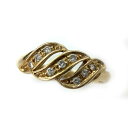 K ダイヤリング K18 約2.5g 約12号 0.096ct ダイヤ 送料込 色石 ファッション アクセサリー 宝石 女性 レディース ノンブランド お買い得 特別価格 ラグジュアリー 中古 質屋かんてい局 鹿沼店 31031599316-536k
