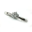 K ダイヤリング Pt950 プラチナ D0.222ct 約2.7g 送料込 約9号 一粒ダイヤ 指輪 アクセサリー 女性 レディース プレゼント メンズ ご褒美 ノンブランド 特別価格 お買い得 シンプル 中古 質屋かんてい局 鹿沼店 31031729316-23k