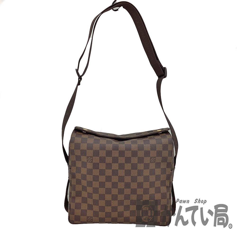 K　LOUIS VUITTON　ナヴィグリオ　N45255　SR0099　ダミエ　エべヌ　ブラウン　メッセンジャーバッグ　ショルダーバッグ　布袋　送料無料　ルイヴィトン　中古　質屋かんてい局　鹿沼店　31004279315-57k