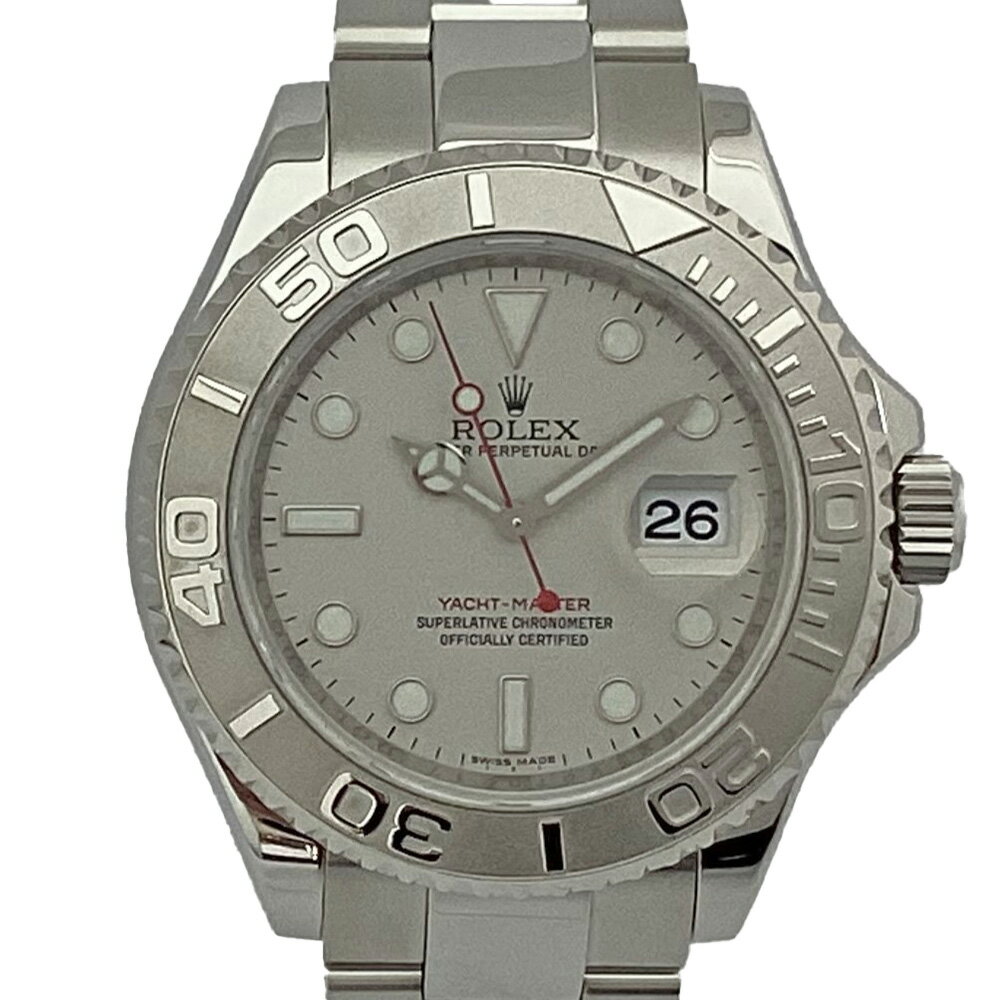 ヨットマスター K　ROLEX　ヨットマスター　ロレジウム　16622　V番　2009年頃製造　文字盤　シルバー　グレー　自動巻　　39mm　　オーバーホール　仕上　付属品有　　送料込　腕時計　メンズ　男性　定番　王道　ロレックス　質屋かんてい局　鹿沼店　31000049310-122k