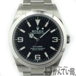 エクスプローラー 腕時計（メンズ） K　ROLEX　エクスプローラー1　214270　ランダム番　2018年購入　文字盤　ブラック　自動巻　　39mm　パワーリザーブ　オーバーホール　仕上　付属品有　オイスター　送料込　腕時計　メンズ　男性　定番　王道　ロレックス　質屋かんてい局　鹿沼店　31000049315-45k