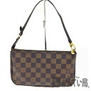 K　LOUIS VUITTON　ポシェット・アクセソワール　M51985　CA2078　ポーチ　ハンドバッグ　ダミエ　エべヌ　ブラウン　レディース　女性　オシャレ　送料込　お買い得　特別価格　普段使い　可愛い　人気　ルイヴィトン　中古　質屋かんてい局　鹿沼店　31012189310-58k-s