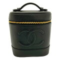 o 【CHANEL】A01998 バニティバッグ キャビアスキン ブラック ヴァニティバッグ ハンドバッグ 黒 レザー 女性 レディース 美品 【シャネル】【かんてい局小山店】31003159318-2o-f