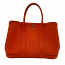 O【HERMES】 ガーデンパーティTPM カントリー オレンジ □P刻印 トートバック ハンドバッグ バッグ 高級感 高級バッグ 定番 レディース 女性【エル...