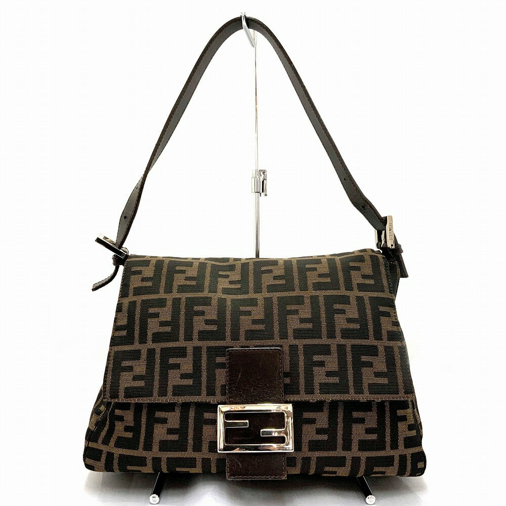 o 【FENDI】 【フェンディ】 マンマバケット　ワンショルダーバッグ　ハンドバッグ　ズッカ　ブラウン　レディース　女性【中古】【質屋かんてい局小山店】31003510318-2o-o