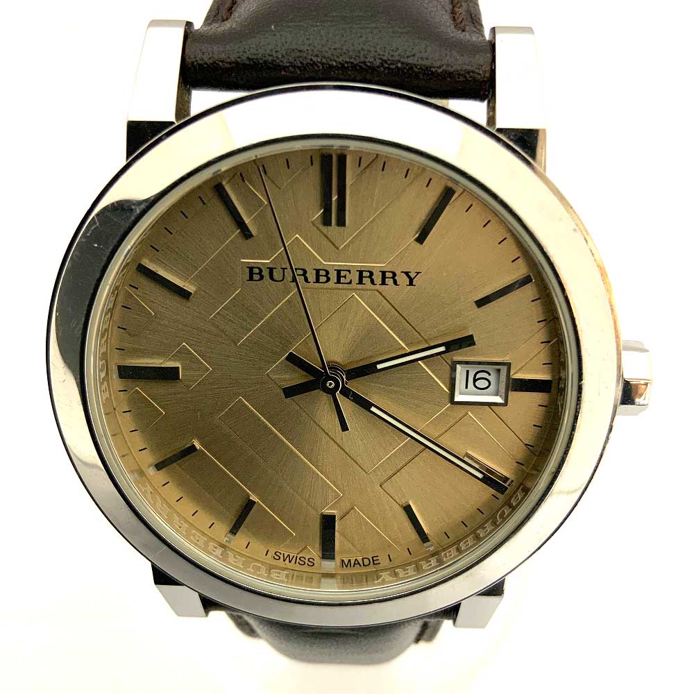 O【BURBERRY】BU9011　シティ　ブラウン系文字盤　クオーツ　三針　デイト　日付　電池　男性　メンズ　腕時計【バーバリー】【かんてい局小山店】31000319318-1o-f