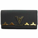 O【LOUIS VUITTON】【ルイ ヴィトン】M64551 RFID ポルトフォイユ・カプシーヌ トリヨンレザー ノワール 黒 長財布 レディース メン...