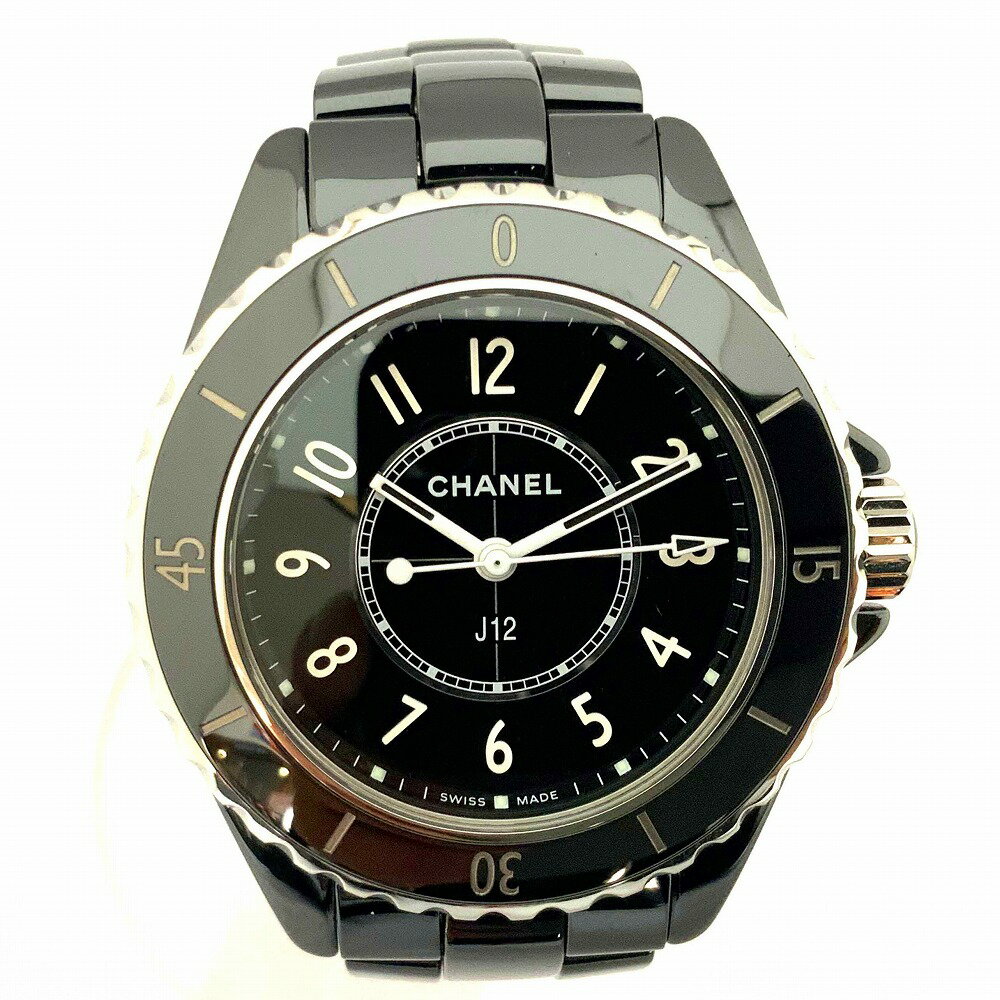 シャネル 腕時計 O【CHANEL】J12　H5695　ステンレススチール　SS　セラミック　ブラック　黒　　クォーツ　腕時計　レディース　女性　美品【シャネル】【質屋かんてい局小山店】31001129318-1o-h