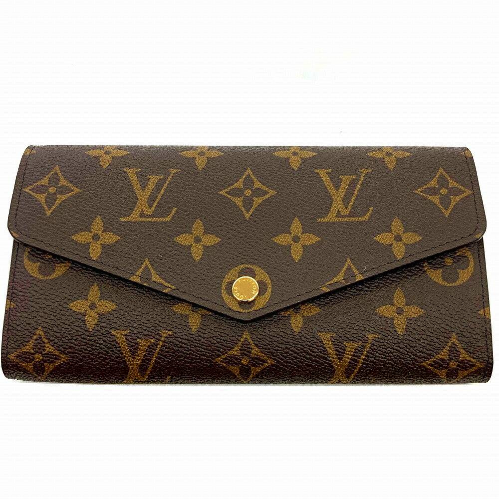 o【LOUIS VUITTON】ポルトフォイユサラ M60531 モノグラム ブラウン 茶 長財布 女性 レディース 中古 ルイヴィトン【質屋かんてい局小山店】31018979318-53o-y