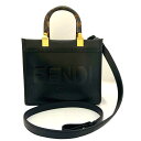 o 【FENDI】 サンシャインスモール 2WAYバッグ ブラック 黒 べっ甲柄 肩掛けバッグ ショルダーバッグ ハンドバッグ レディース 女性【フェンディ】【質屋かんてい局小山店】31009169318-1o-f(4)