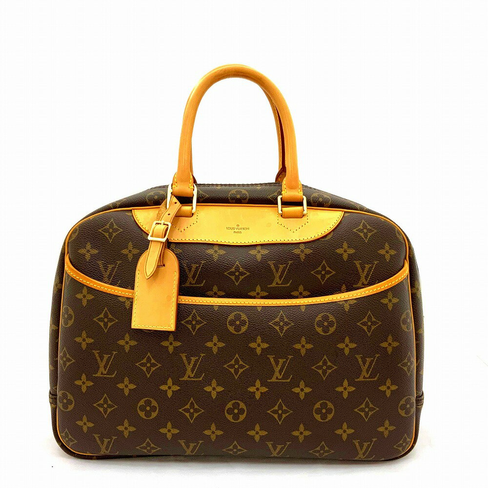 o LOUIS VUITTON ルイ ヴィトン ドーヴィル M47270　定番　大きめ　ハンドバッグ　モノグラム　レディース 　ブラウン系 【中古】【質屋かんてい局小山店】31003149318-81o-y