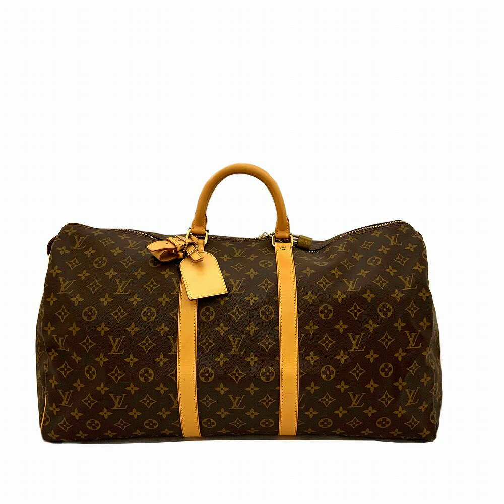 o LOUIS VUITTON ルイ ヴィトン モノグラムキャンバス　キーポル55　M41424　ボストンバッグ　ブラウン　送料無料【中古】《かんてい局小山店》31009929315-37o-y