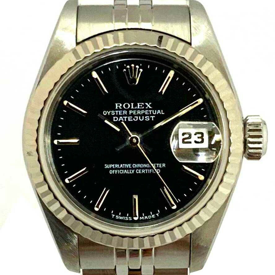 o【 ROLEX】 69174　デイトジャスト　ステンレススチール　ホワイトゴールド　自動巻き レディース 腕時計 U番 ゴージャス　エレガンス　定番【 ロレックス】【かんてい局小山店】31002109318-9o-y