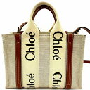 o【Chloe】クロエ　ウッディスモールトートバッグ　CHC22AS397I26　 バッグ　ベージュ　ブラウン　レディース　オシャレ　おススメ　普段使い　送料無料 【かんてい局小山店】31005629318-1o-y