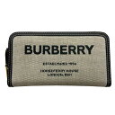 o 【BURBERRY】ラウンドファスナー長財布　財布　長財布 　キャンバス　レザー　ホースフェリープリント　メンズ　レディース　ユニセックス　男女兼用【バーバリー】【質屋かんてい局小山店】31015759318-1o-f