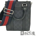 U【中古】GUCCI【グッチ】696010 ショルダーバッグ GGスプリームキャンバス ブラック マグネット開閉式 男女兼用 おしゃれ 美品【大特価価格】【かん...