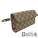 U【中古】LOUIS VUITTON【ルイ・ヴィトン】フロランティーヌ N51857 ダミエ エベヌ ブラウン ウエストポーチ ボディバッグ 男女兼用 オシャ...
