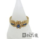 U【中古】【K18】サファイヤリング 約14号 約2.6g リング幅約2cm 指輪 金 ゴールド 幅広【かんてい局宇都宮店】31031599315-222u-m