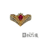 U【中古】【K18】 ルビーリング 約11.5号 K18 ゴールド Pt900 プラチナ ルビー 約3.5g 指輪 ソーティング済み リング 現状販売【大特価価格】【かんてい局宇都宮店】31031789315-91u