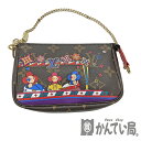 U【中古】【LOUIS VUITTON】ヴィヴィアンヌプリントミニポシェット M69976 モノグラム パーティーバッグ ポーチ ブラウン 【ルイ・ヴィトン】...