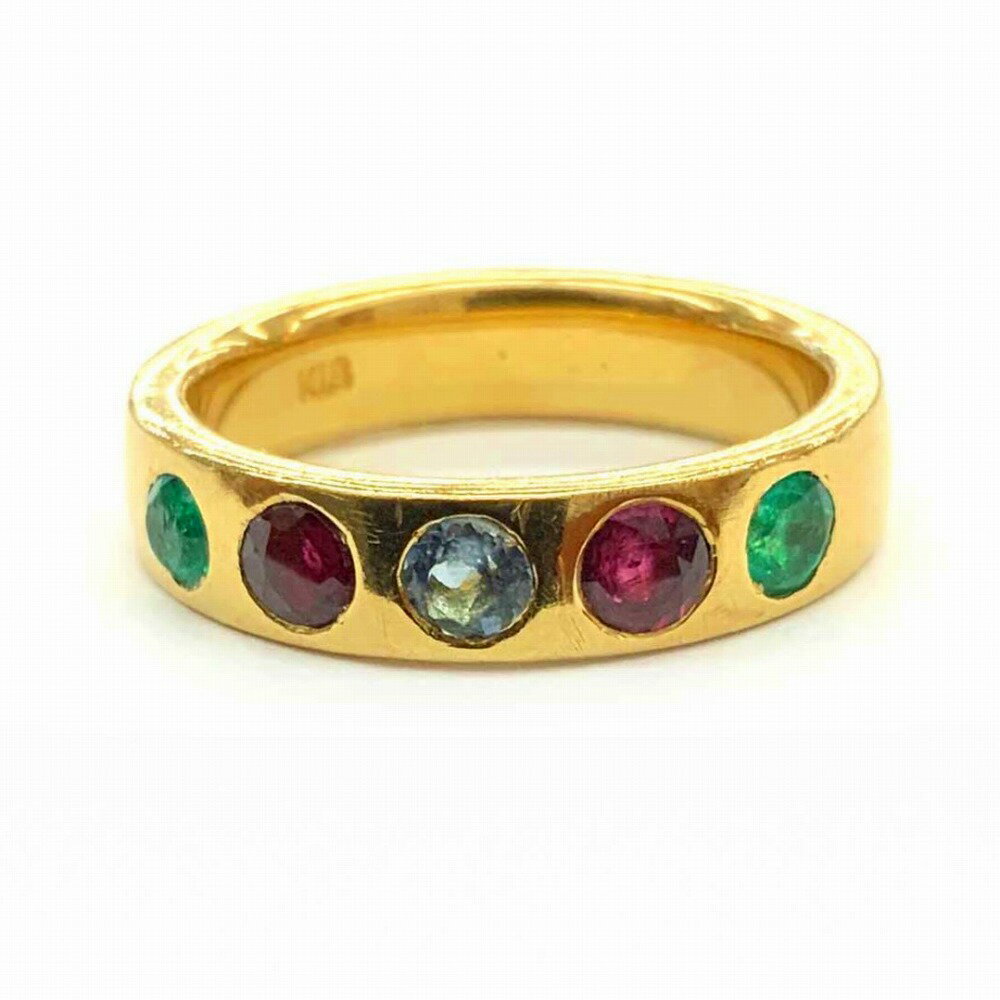 【中古】o ルビーリングK18ゴー...