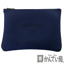 U【HERMES】フラットポーチ ネオバンPM ナイロン ブルーマリン ポーチ 小物入れ ナチュラル 人気 化粧ポーチ【エルメス】【かんてい局宇都宮店】3101...