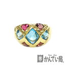 U【中古】【K18】 ガーネット・トパーズリング 約13号 K18 ゴールド 金 指輪 約7.5g 現状販売 デザインリング【大特価価格】【かんてい局宇都宮店】...
