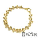 U【中古】【K18】ブレスレット K18 約19cm 内径約17.5cm 約3.2g イエローゴールド シンプル レディースアクセサリー エレガント【大特価価格...