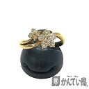U【中古】【K18】 ダイヤリング 約13号 K18 ゴールド ダイヤモンド フラワー 0.55ct 指輪 約4.0g【大特価価格】【かんてい局宇都宮店】310...
