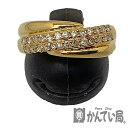 T【K18】ファッションリング ダイヤモンドリング ダイヤモンド D0.25ct リング最大幅約6mm サイズ約20号 イエローゴールド K18 金 総重量約4...