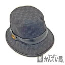 T【GUCCI】GGキャンバスバケットハット 576587 Lサイズ 約59cm ブラック 本体のみ メンズ レディース ユニセックス 男女兼用 帽子 お買得...