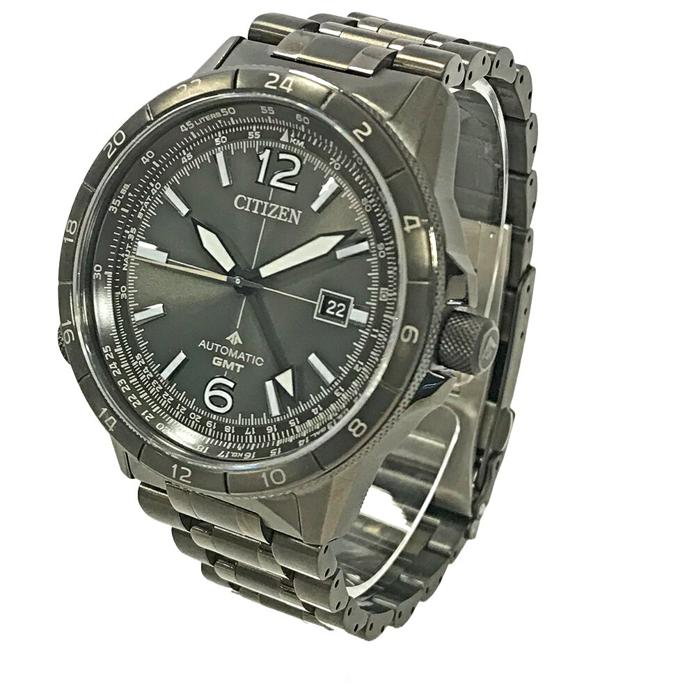 U【中古】【CITIZEN】プロマスター　NB6045-51H　自動巻　グレー文字盤　GMT　耐磁性能　200m防水　ステンレス　パイロットウォッチ　人気　メンズ【シチズン】【大特価価格】【かんてい局宇都宮店】31000199315-33u-r