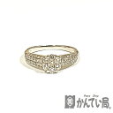 U【中古】【K18WG】ダイヤリング 約13.5号 D0.75ct 約3.2g ダイヤモンド 金 ホワイトゴールド フラワーモチーフ 可愛い【かんてい局宇都宮店...