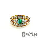 U【中古】【K18 】エメラルドダイヤリング 約12号 エメラルド 0.44ct ダイヤ D1.21ct 約11.6g ゴールド 金 リング 鑑別書【大特価価格...