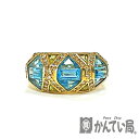 U【中古】【K18】 ブルートパーズリング 約12号 K18 ゴールド 金 指輪 約10.0g BT2.99ct PE0.27ct D0.27ct 現状販売 デ...