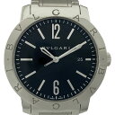 K BVLGARI ブルガリ・ブルガリ ウォッチ BB41BSSD 自動巻き時計 外箱 箱 ギャラ 文字盤 ブラック メンズ メンテナンス済み送料無料 特別価格 腕回り20.5cm ケース41mm 女性 定番 王道 中古 質屋かんてい局 鹿沼店 P2501456k