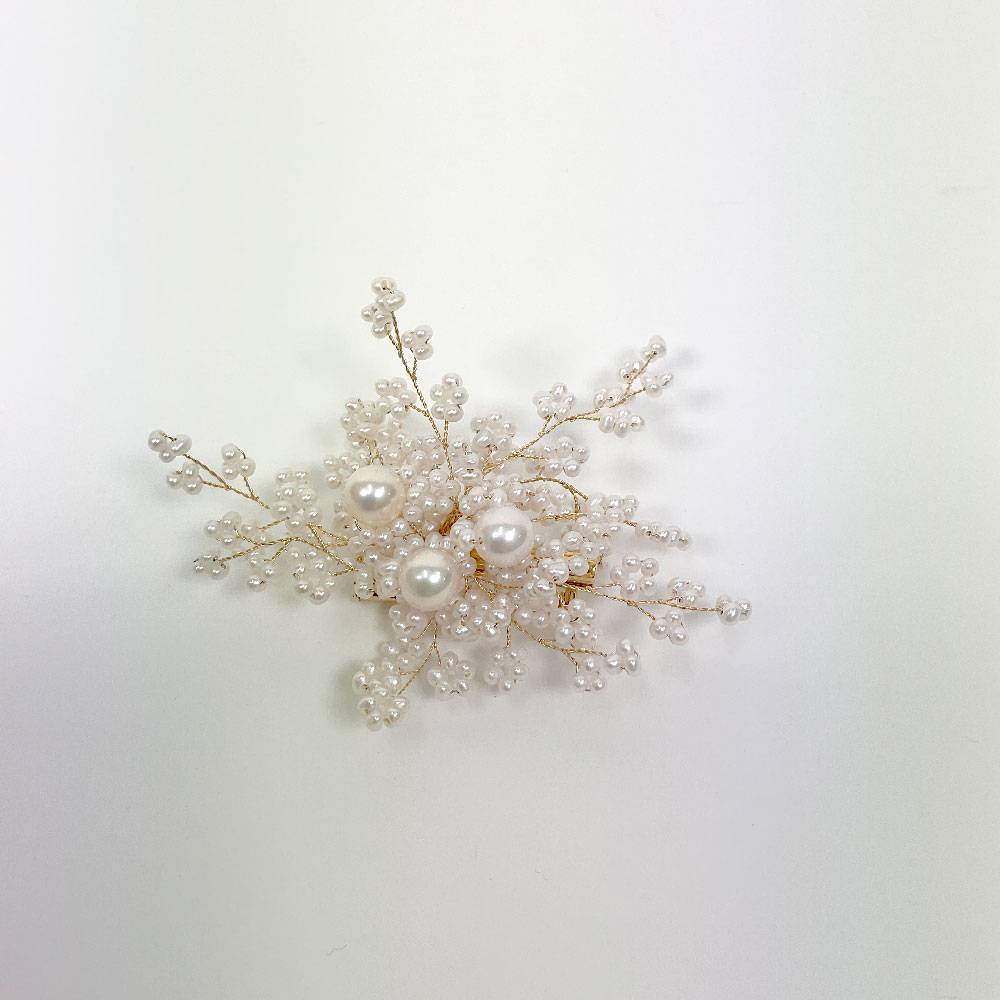 N　【千こ里花】　パール　真珠　K18　18金　ゴールド　フラワー　花　ブローチ　中古　USED品　質屋か..