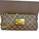 N【中古】【LOUISVUITTON】【ルイヴィトン】エヴァ N55213 DU4111 ダミエ エベヌ ブラウン系 レディース 可愛い 小さめ 普段使い オススメ 人気 ショルダーバッグ 特別価格 送料無料 質屋かんてい局那須塩原店★3100879-18n