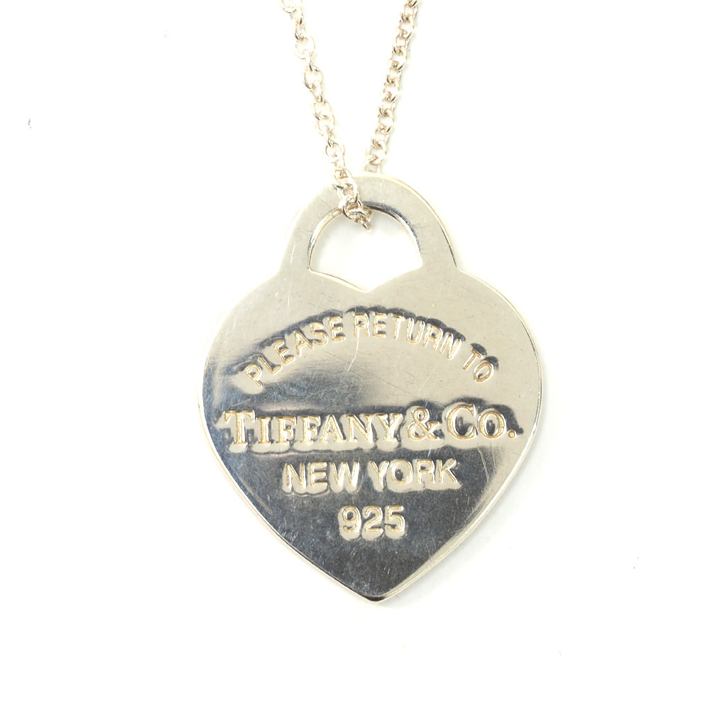 N【中古】【TIFFANY&Co.】ティファニー　リターントゥティファニーハートタグネックレス　SV925　約40cm　総重量約3.3g　シルバー　トップ約W1.6cm　箱/布袋付属　普段使い　ブランドアクセサリー　キュート　　ハート　プレゼント　 かんてい局那須塩原店3★103462-57n