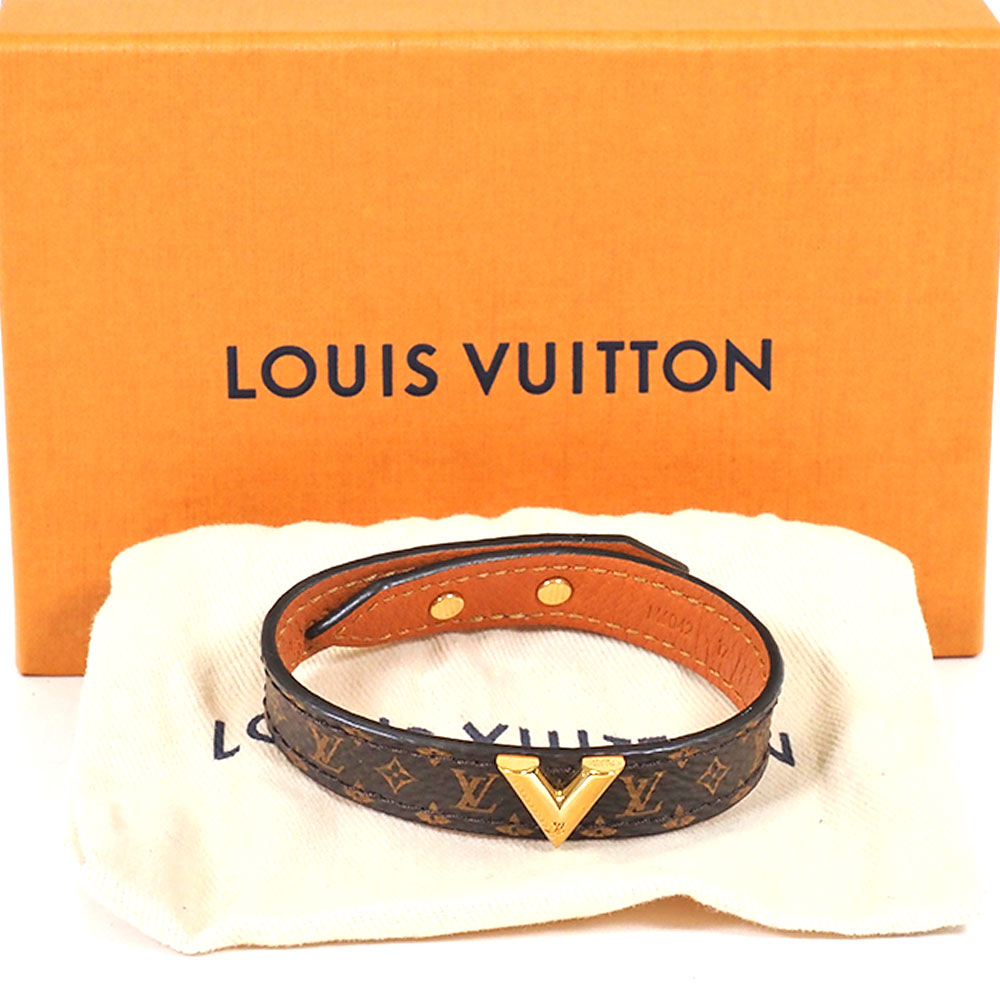 N【LOUIS VUITTON】ルイヴィトン　ブラスレエッセンシャルV　M6042G　腕回り約17.5～20.5cm　ブレスレット　金メッキ　オシャレ　レディース　送料込 特別価格　那須塩原店★3103547-12n