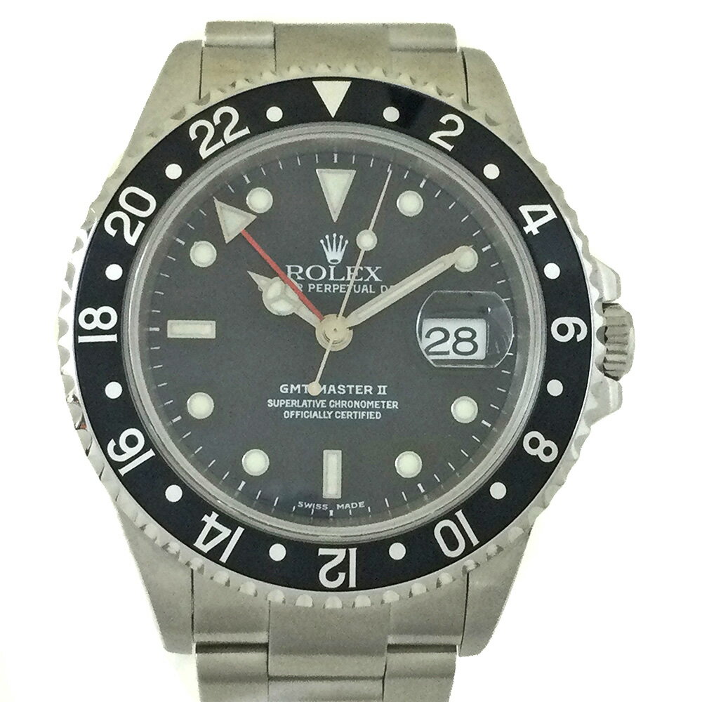 K　中古　ROLEX　 GMTマスター2 黒ベゼ