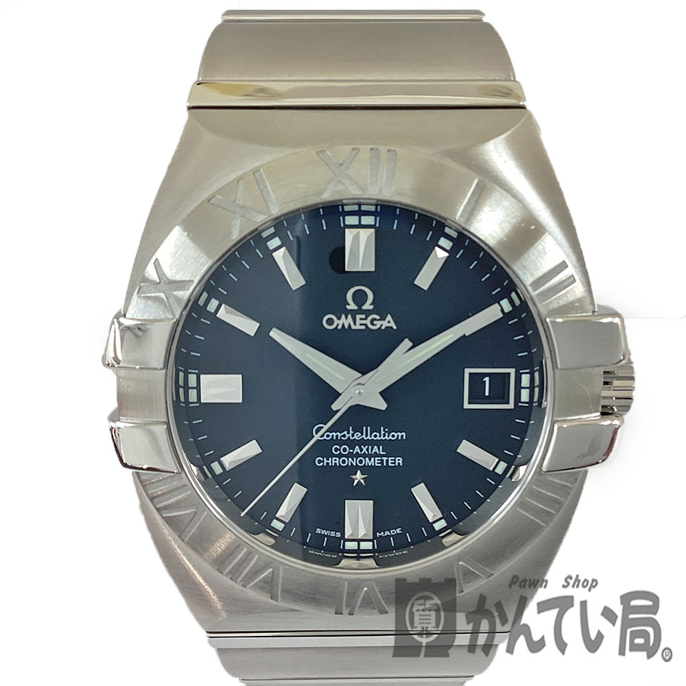 K　OMEGA　コンステレーション・ダブルイーグル　1503.51.00　文字盤ブラック　腕回り20cm　ケース40mm　ステンレス　シルバー　自動巻き　腕時計　防水　メンズ　男性　オーバホール　仕上げ　送料無料　特別価格　オメガ　中古　質屋かんてい局　鹿沼店　31000059310-88k