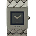 K　CHANEL　マトラッセ　H0009　文字盤ブラック　ケース19mm　腕時計　腕回り約14cm　クォーツ　ステンレス　送料無料　特別価格　女性　定番　人気　シャネル　中古　質屋かんてい局　鹿沼店　31002159310-10k