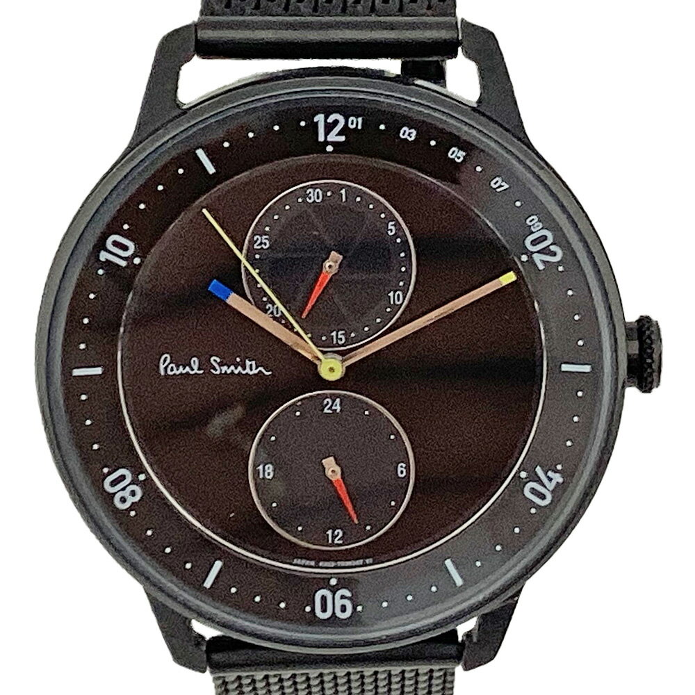 K　PaulSmith　ファッション時計　BH2-049-51　クォーツ時計　電池　ステンレス　文字盤ブラック　ケース40mm　腕回り18.5cm　箱　ギャラ　ビジネス　メンズ　男性　ポールスミス　中古　質屋かんてい局　鹿沼店　31000790310-18k