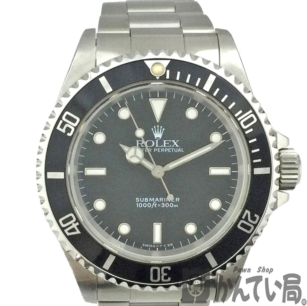 K 質屋 中古 ROLEX サブマリ-ナ ノンデイト 14060 T番 ギャラ コマ オーバーホール 仕上げ済 送料無料 特別価格 お買い得 ロレックス 質屋 かんてい局鹿沼店 31000049315-57